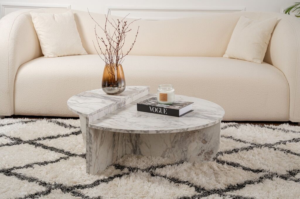 Hanah Home Klub sto-set Orion, 90x60x30, 85x30x35cm, 2 komada, Sivi