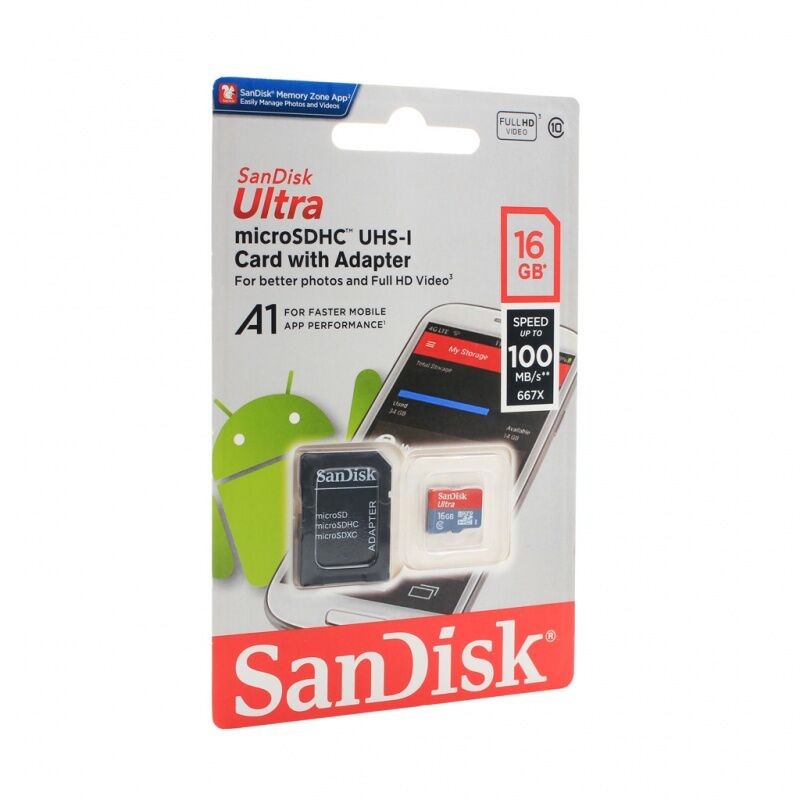 SanDisk Memorijska kartica SDHC 16GB, Ultra Micro