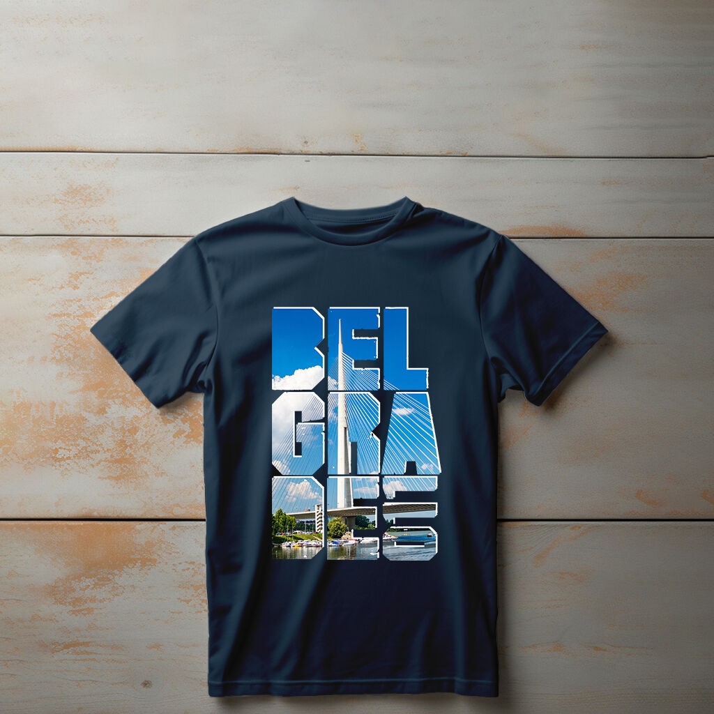 Camiseta Majica sa štampanim printom Cam 195, Dečija, Tamnoplava