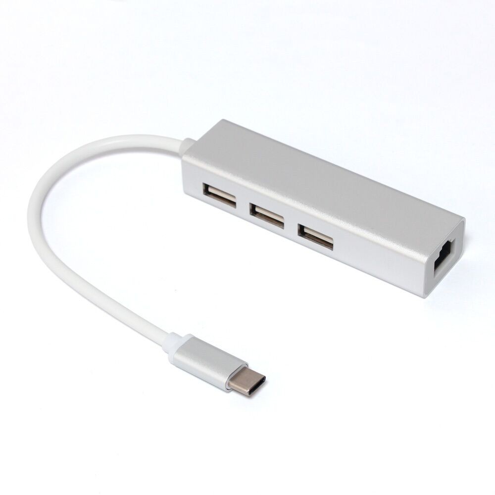 Adapter JWD-TC18, Type C na 3 USB 2.0 RJ45