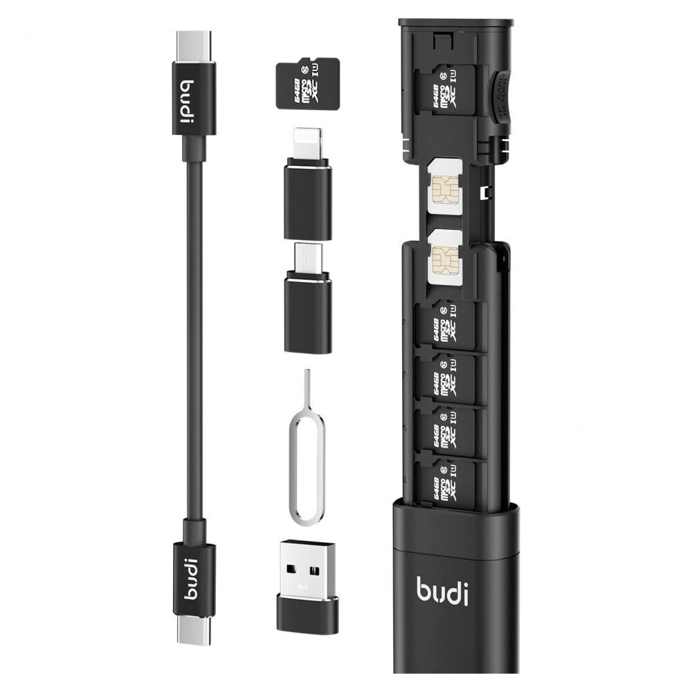 Multifunkcionalni Čitač kartica DC516B, Adapter Budi USB-C 3.0