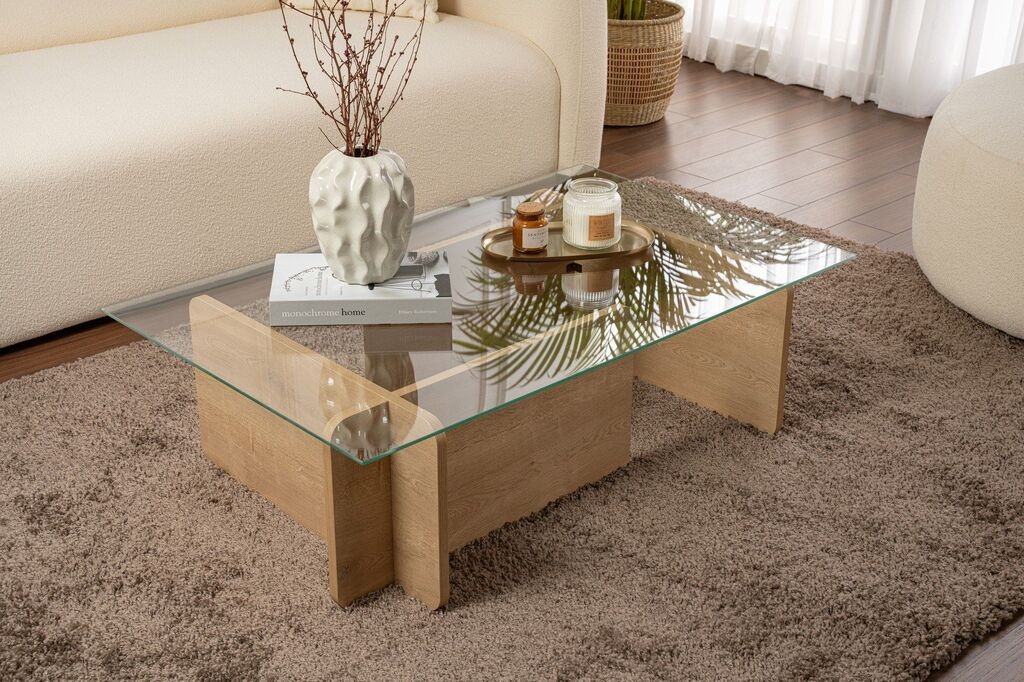 Nordure Klub sto Flavio, 105x30x65cm, Braon