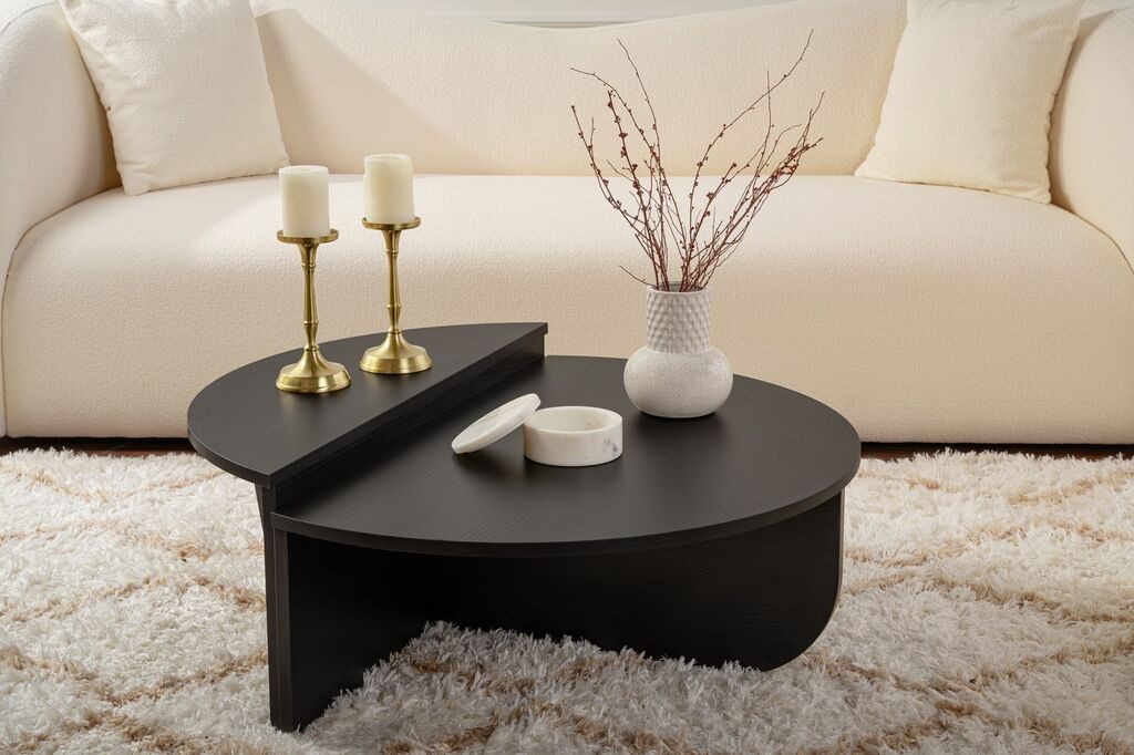 Nordure Klub sto-set Orion, 90x60x30, 85x30x35cm, 2 komada, Crni