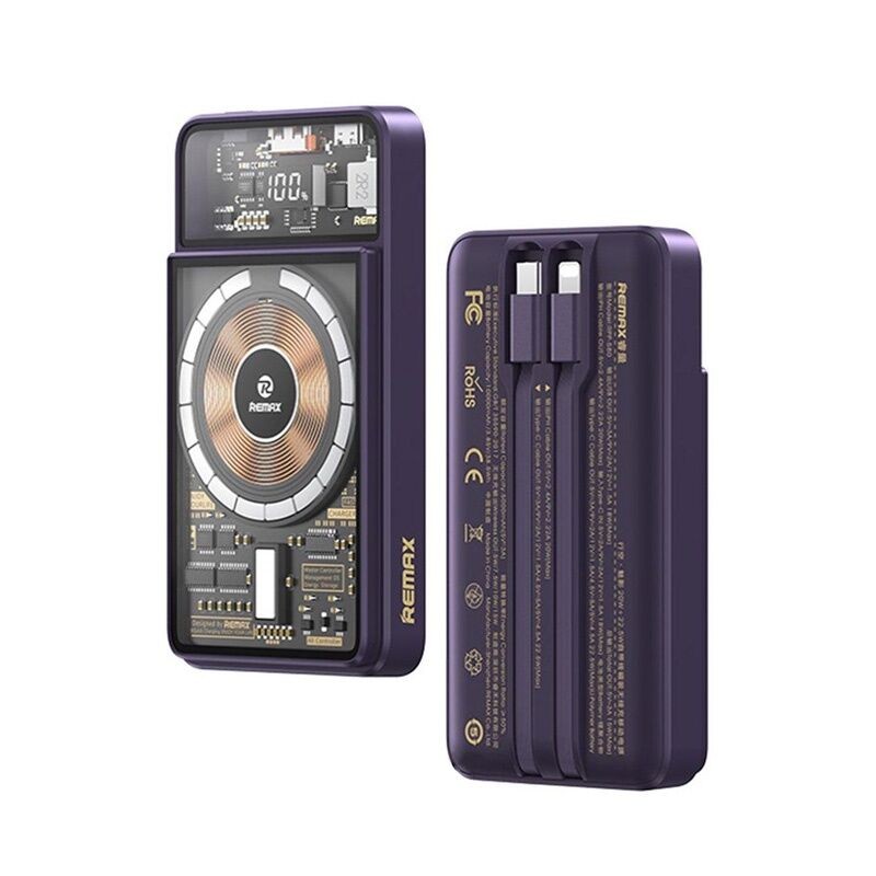 Remax Prenosiva baterija Phantom Series RPP-580, PD 20W+QC 22.5W, 10000mAh, Ljubičasta