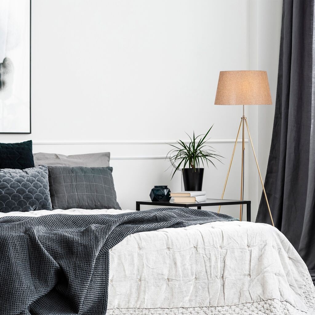 Opviq Podna lampa 4062, 165 cm, E27, Zlatne boje