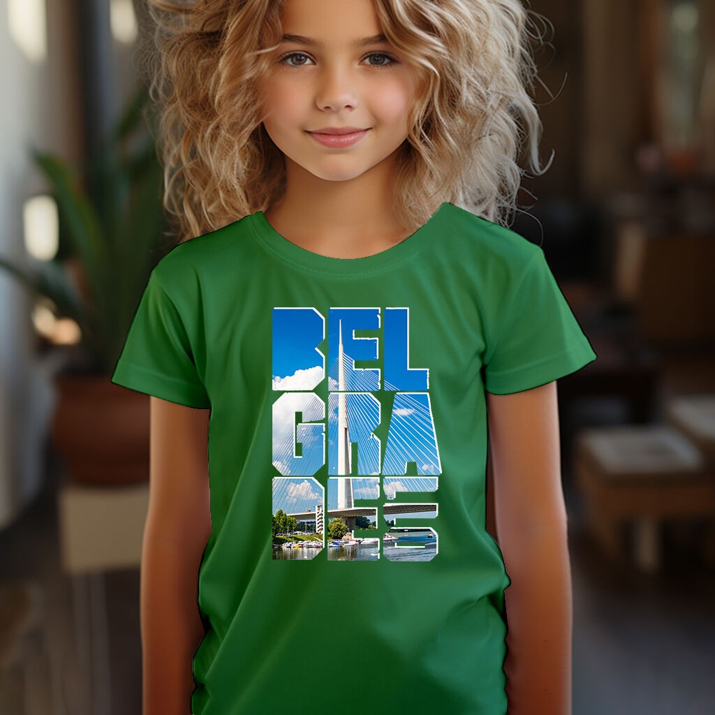 Camiseta Majica sa štampanim printom Cam 195, Dečija, Zelena