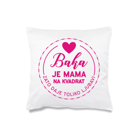 Jastuk Baka je mama na kvadrat cs3703