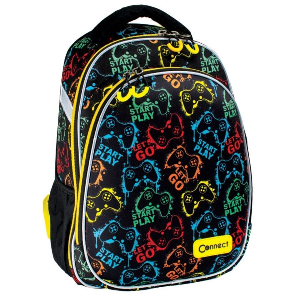 Connect Ranac za dečake Start & Play, Anatomski, 32 x 41 x 18 cm, Crni