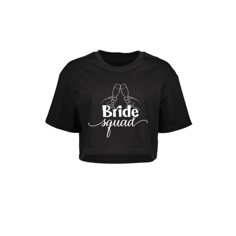 Ženska crop majica Bride squad SC4159, Crna