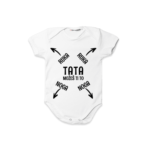 Bodi za bebe Tata možeš ti to cs3920, Beli