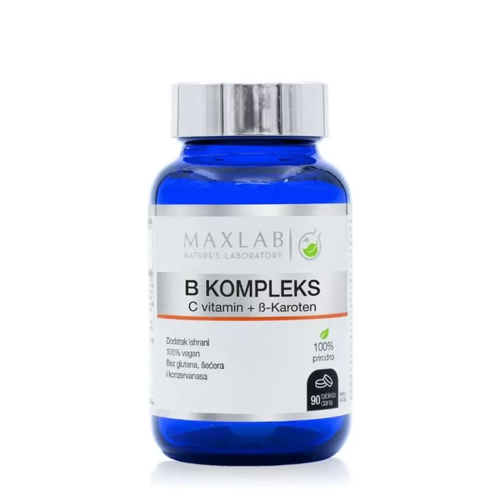 Maxlab Vitamin B Kompleks sa C Vitaminom I Beta-Karotenom Tablete A90