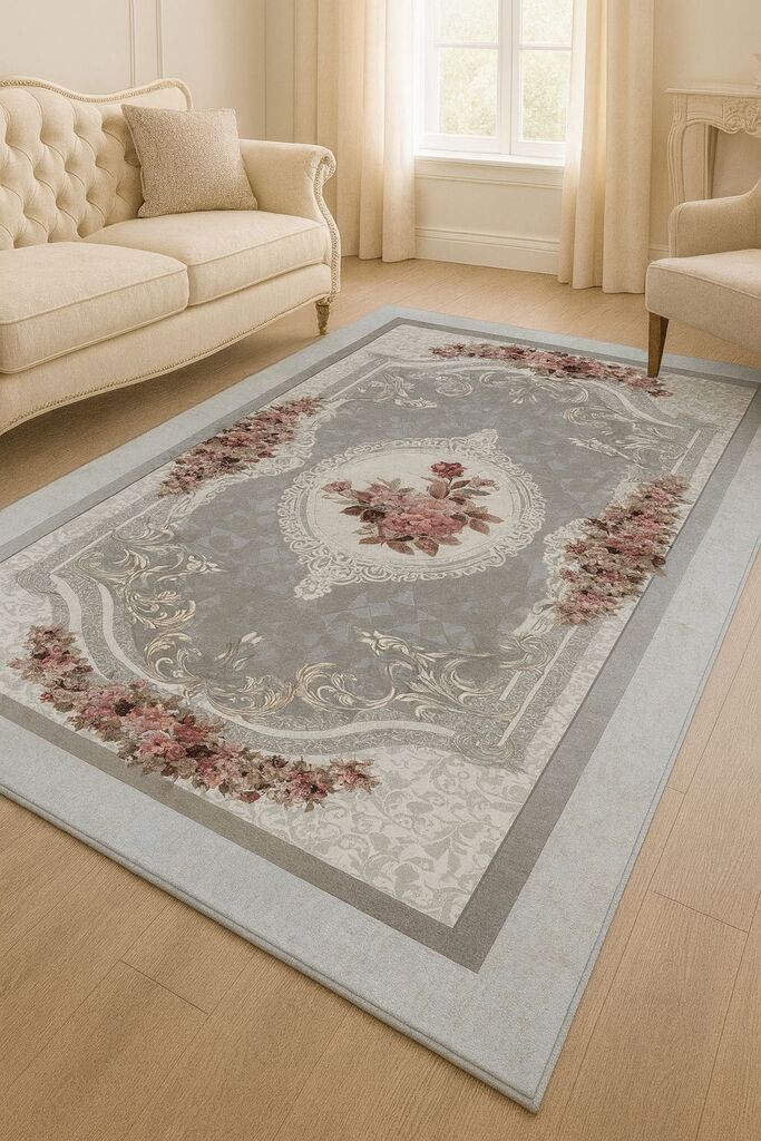 Conceptum Hypnose Tepih HM-CRP25-23, Pravougaoni, 100 x 180 cm, Sivo-braon