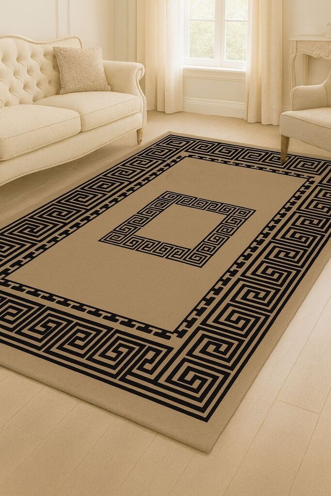 Conceptum Hypnose Tepih HM-CRP25-35, Pravougaoni, 80 x 140 cm, Braon-crni