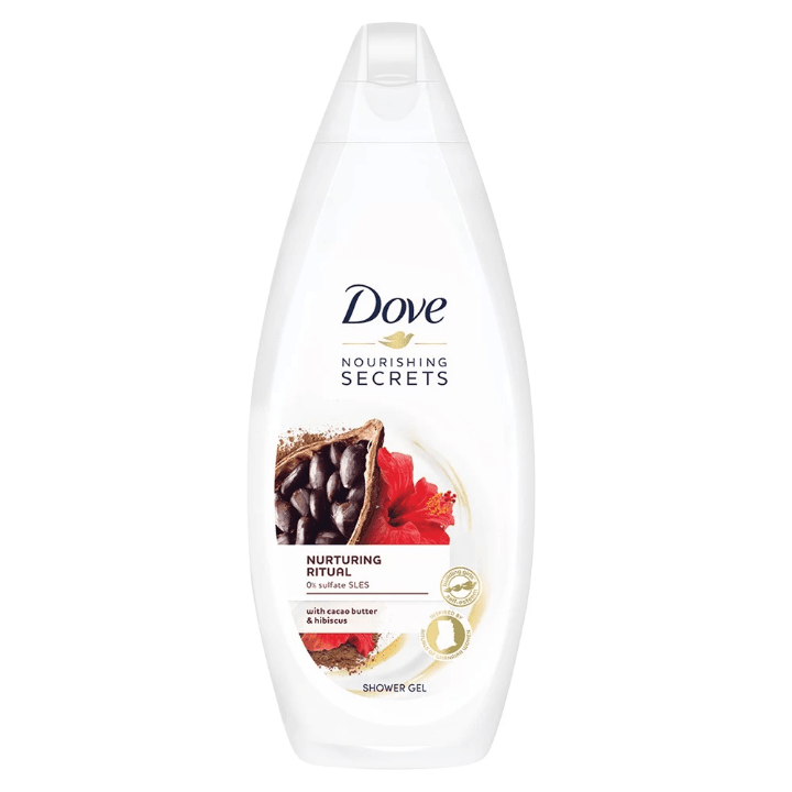 Dove Ženski gel za tuširanje Cacao Butter & Hibiscus 225 ml