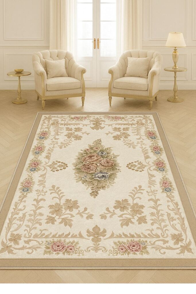 Conceptum Hypnose Tepih HM-CRP25-22, Pravougaoni, 140 x 220 cm, Krem-braon