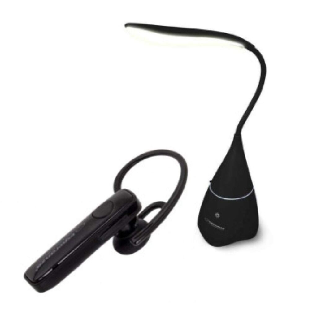 Esperanza Set Bluetooth zvučnik sa LED lampom i slušalice, Crni