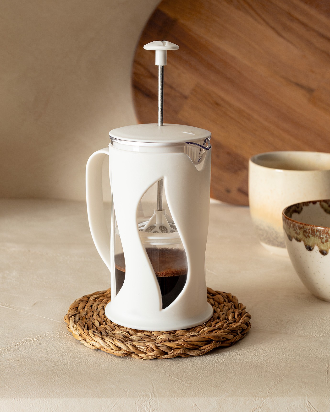 Madame Coco Berthe French Press Aparat za kafu i čaj, Beli, 500 ml