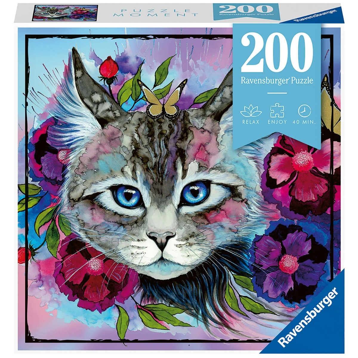 Ravensburger Puzzle Mačka u bojama, 200 delova