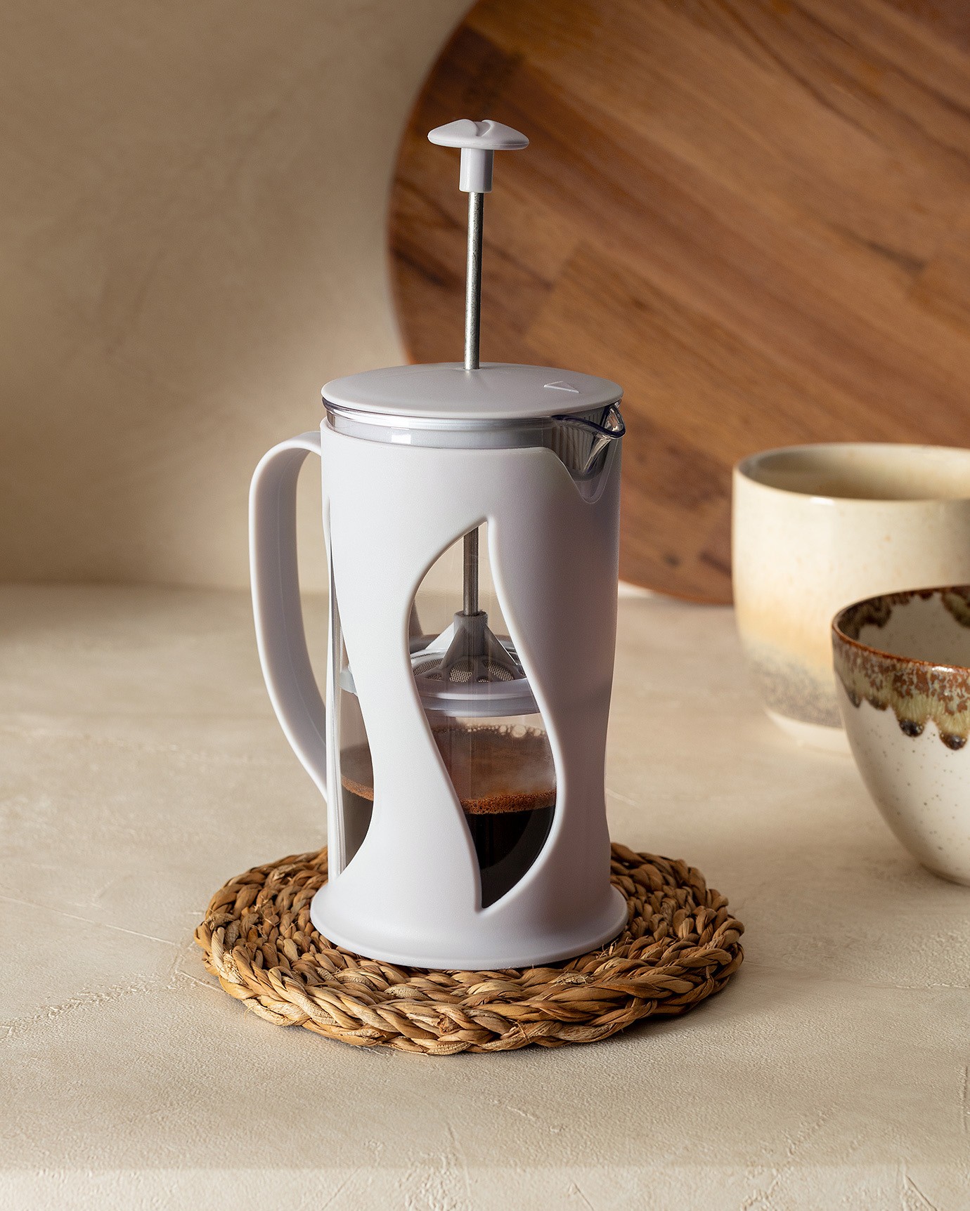 Madame Coco Berthe French Press Aparat za kafu i čaj, Sivi, 500 ml