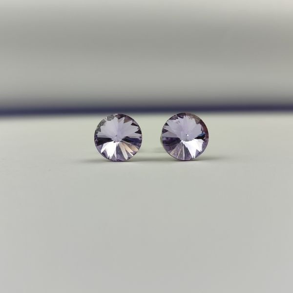 Alp Crystal Ženske minđuše ER8, Ljubičaste