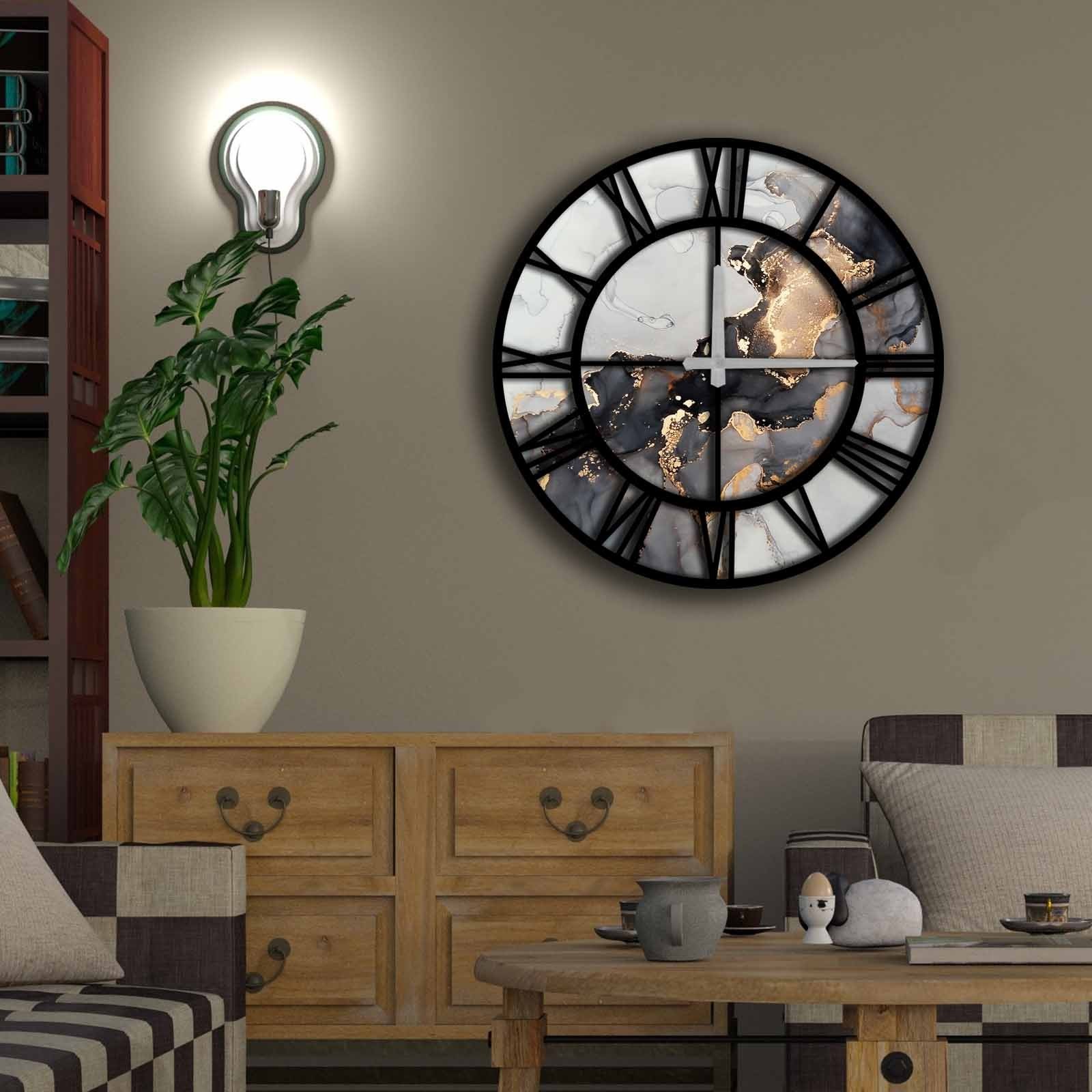 Wallity MDF Zidni sat 50cm Šareni