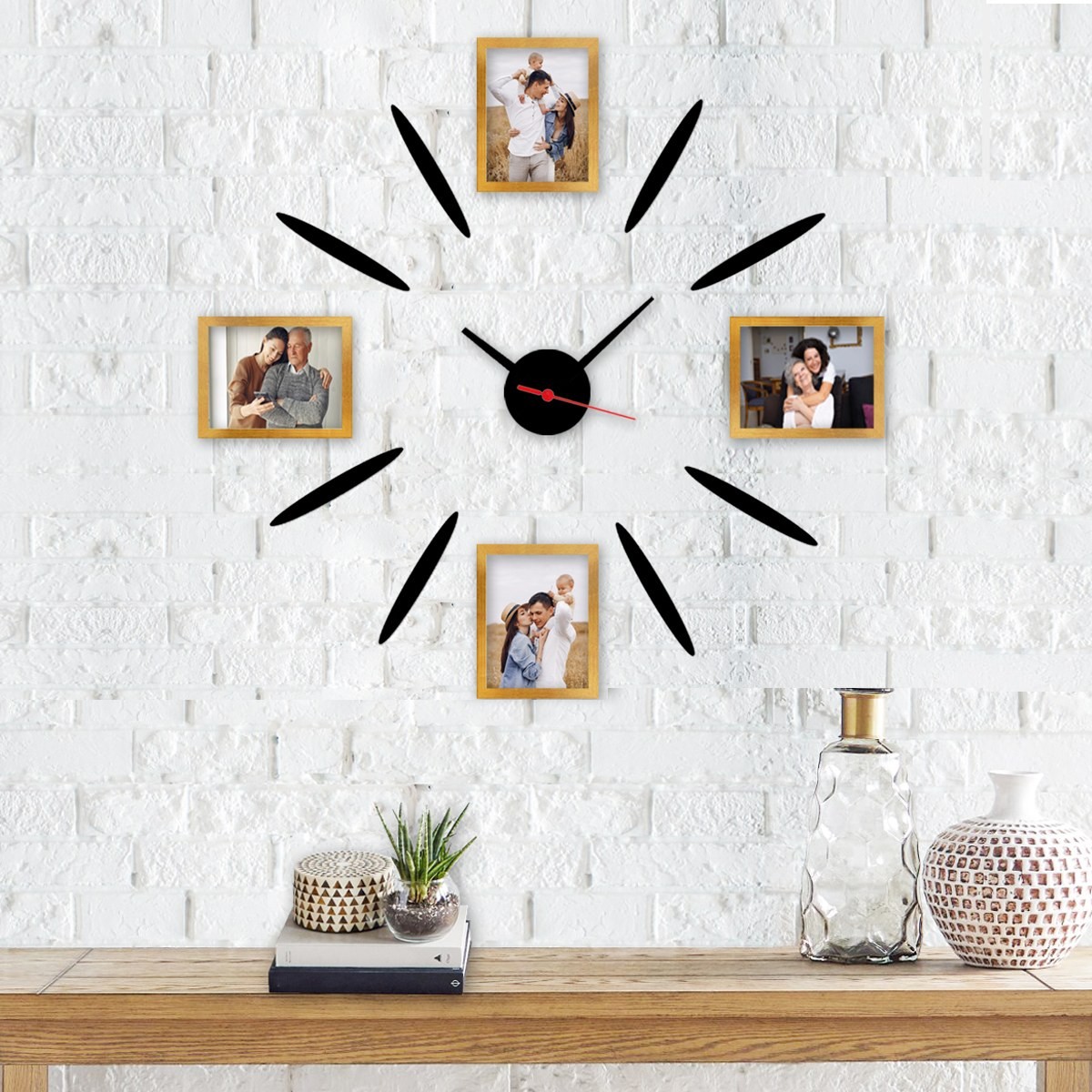 Wallity MDF Zidni sat 50x50cm Šareni