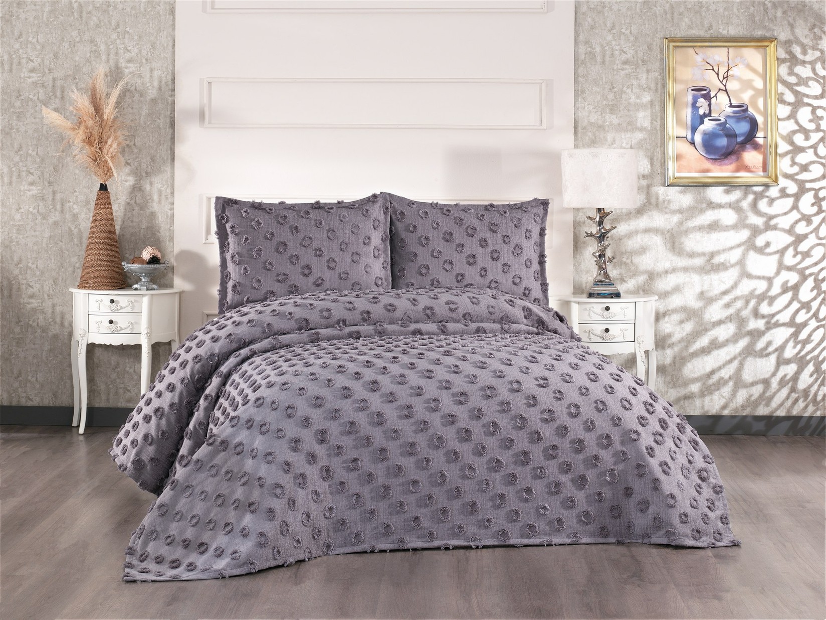 L'essentiel Maison Komplet posteljina za francuski ležaj Antracit