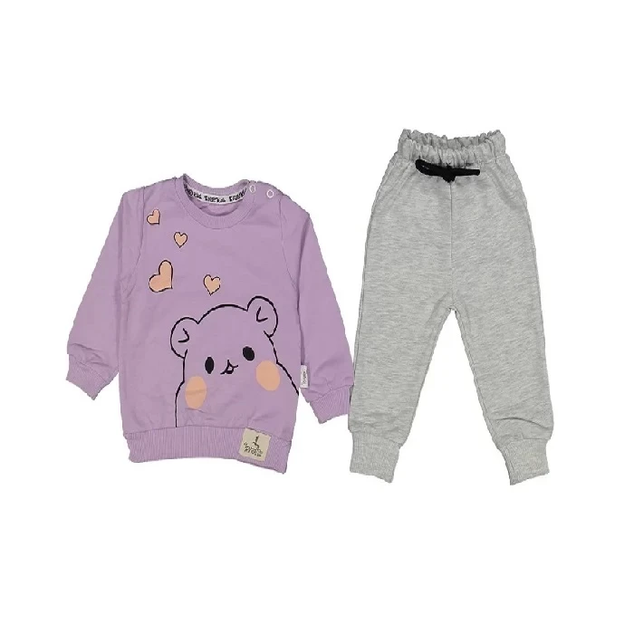 Komplet za bebe 245652, Ljubičasto-sivi