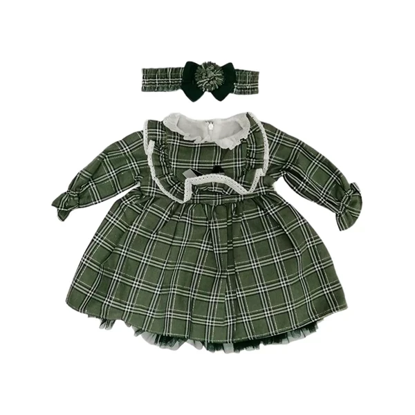 VRABAC Haljina za bebe sa trakom 5294, Zelena