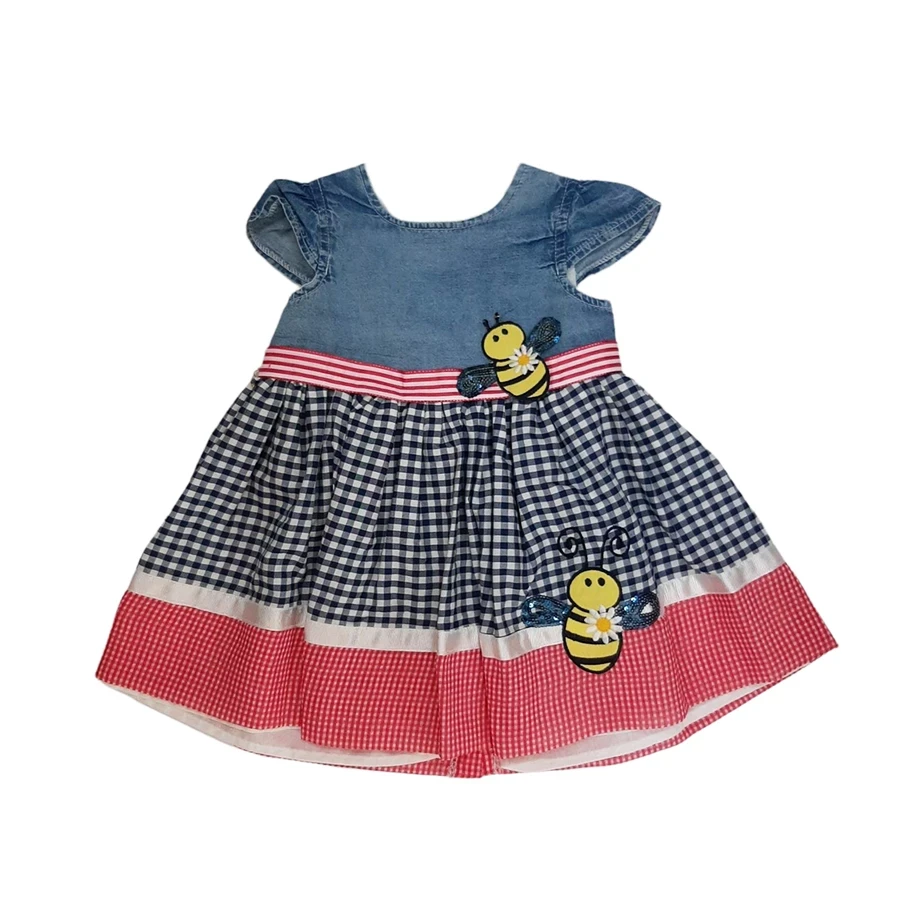 VRABAC Haljina za devojčice sa motivom pčela 2622, Šarena