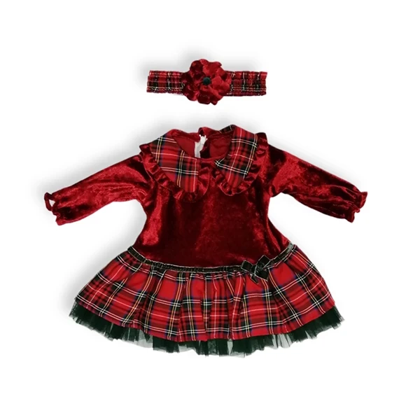 VRABAC Haljina za bebe sa trakom Mio 5308, Crvena