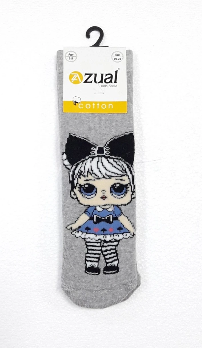 ZUAL Dečije čarape LOL 6363, Sive