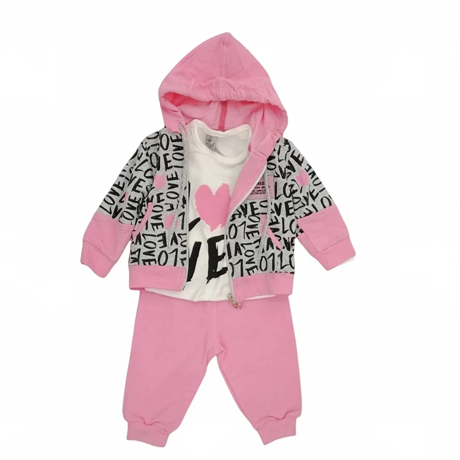 Komplet za bebe 4621, Roze
