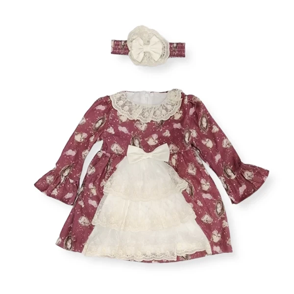 VRABAC Haljina za bebe Mio 3572, Bordo