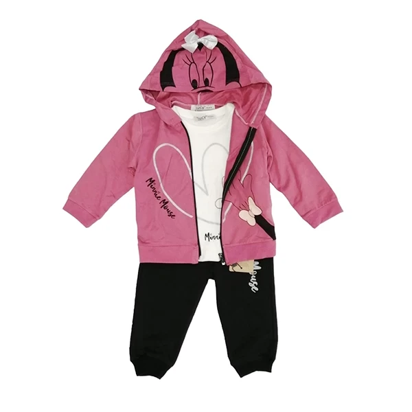 Komplet za bebe 1072, Crno-roze