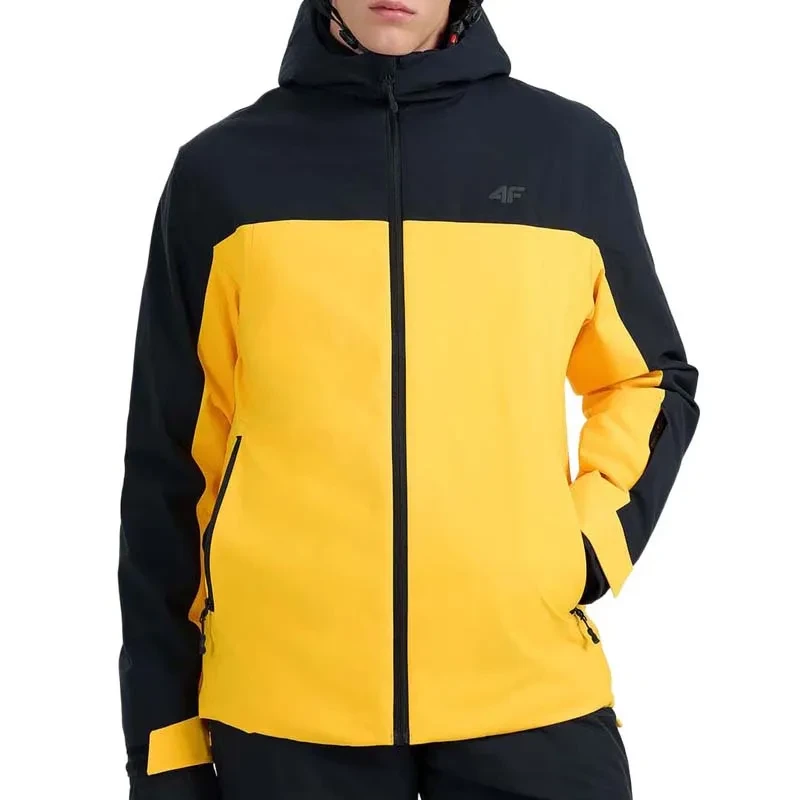 4F Muška ski jakna M0787, Žuto-crna