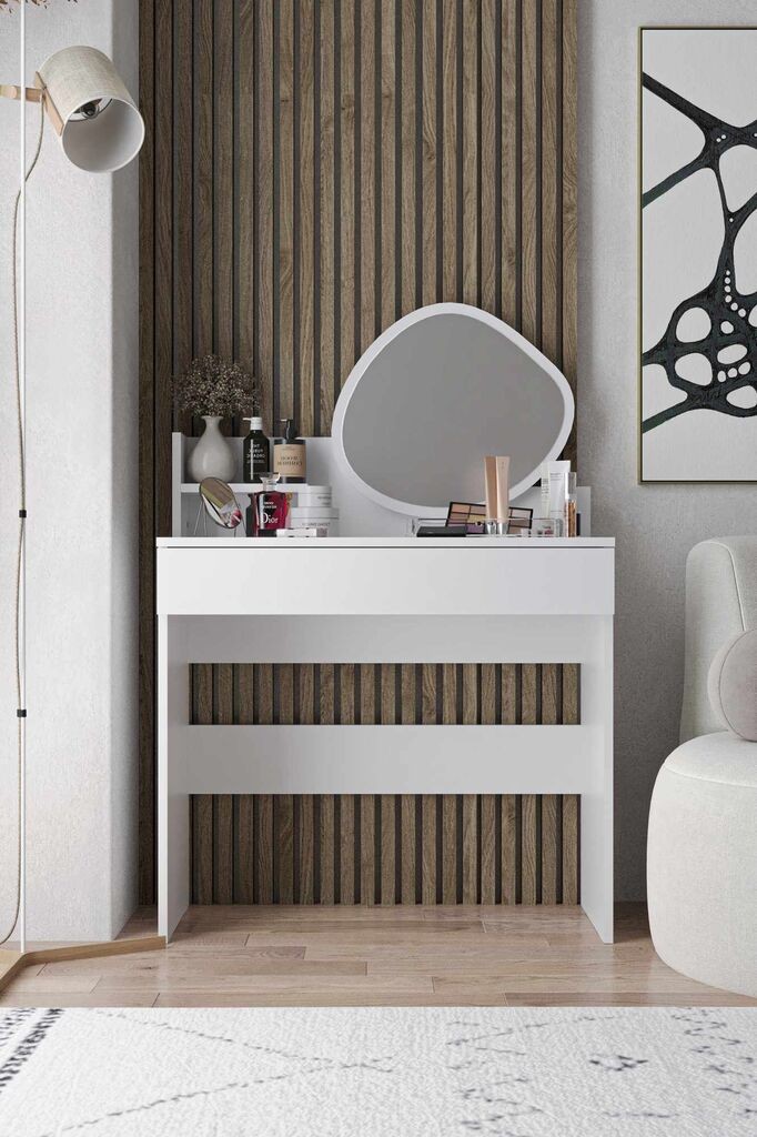 Hanah Home Sto za šminkanje Harmony Mini Amorphous, 90 x 40 x 133 cm, Beli