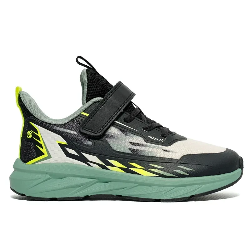 361 Degrees Patike za dečake Kids Running, Crno-zelene