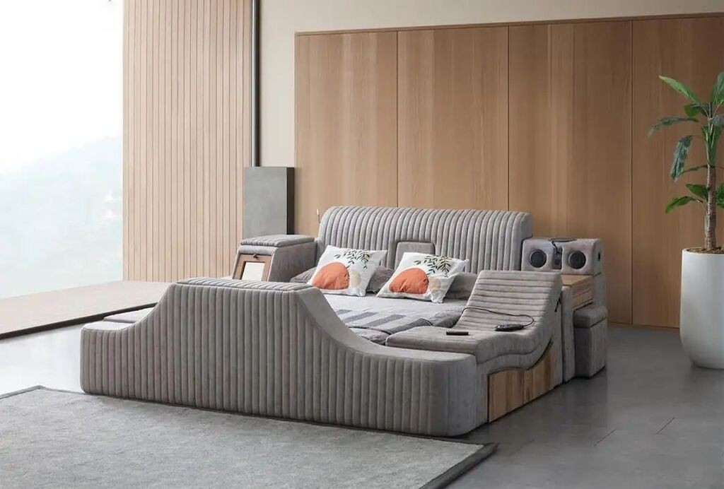 Hanah Home Osnova za krevet Sunshine Smart, 250 x 100 x 290 cm, Braon