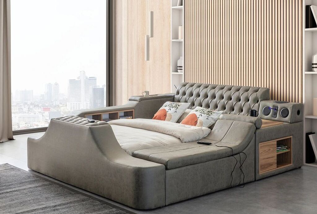 Hanah Home Osnova za krevet Dorwatch Smart, 250 x 100 x 290 cm, Braon