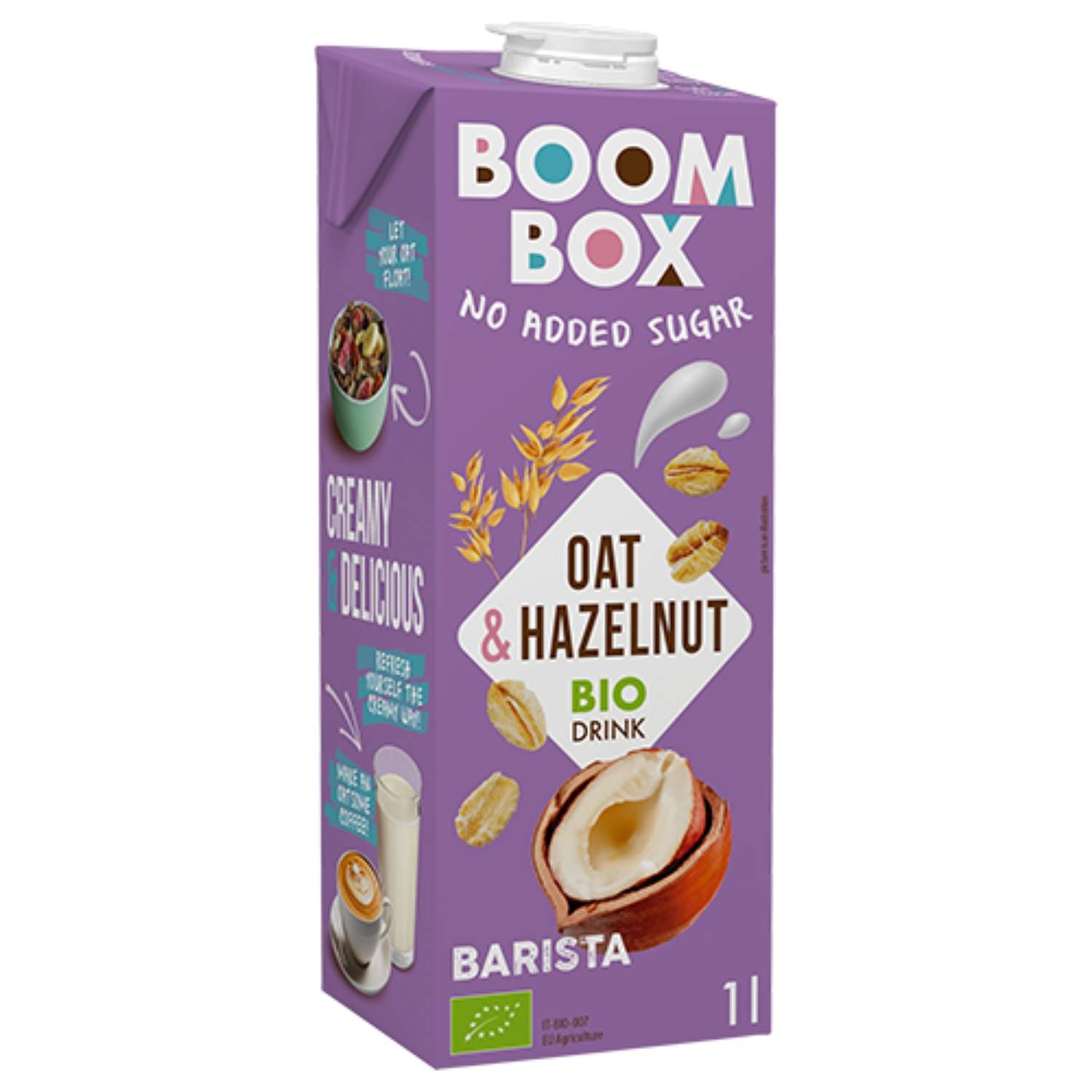 Boom Box Ovseni napitak Bio s lešnikom, 1l