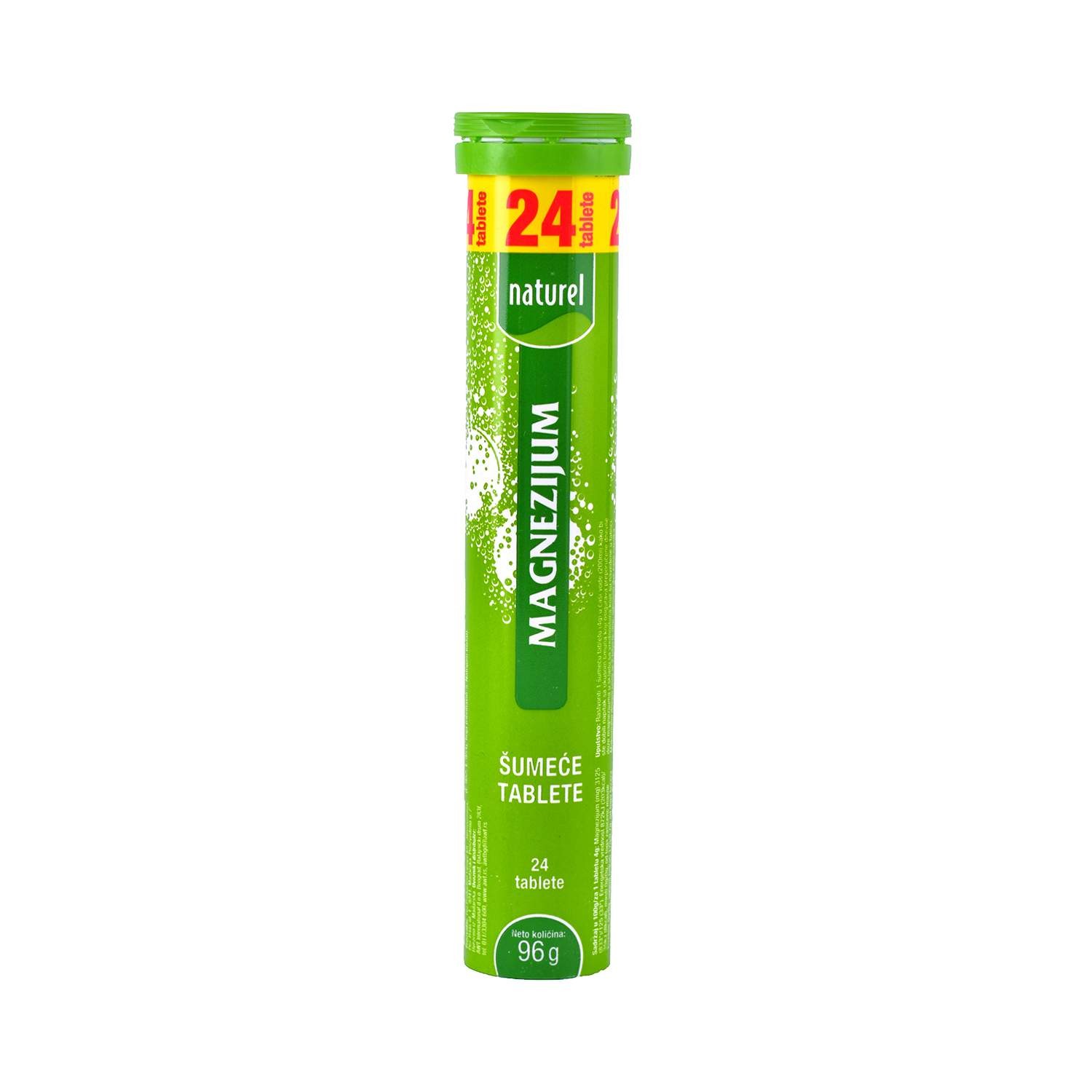 Naturel Tablete šumeće magnezijum, 96g, 24 komada