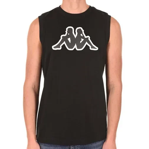 Kappa Muška majica Logo Dwal, Crna