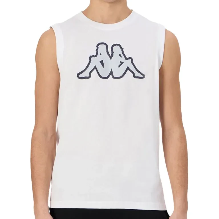 Kappa Muška majica Logo Dwal, Bela