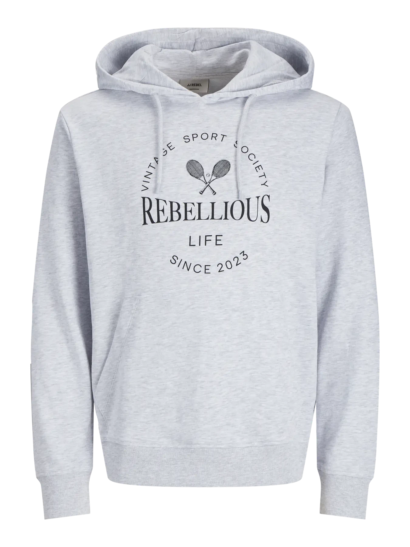 JJ REBEL Muški duks sa kapuljačom 12271140, Svetlosivi