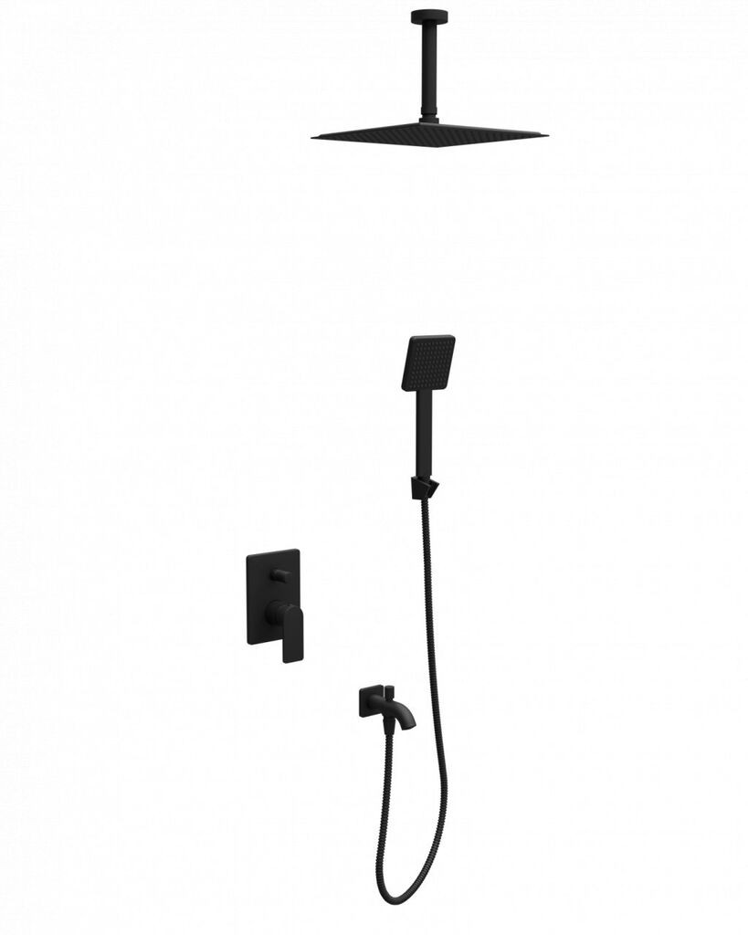 Coopen Nook Ugradna baterija sa tuš setom sa prebacivačem 8, Crna