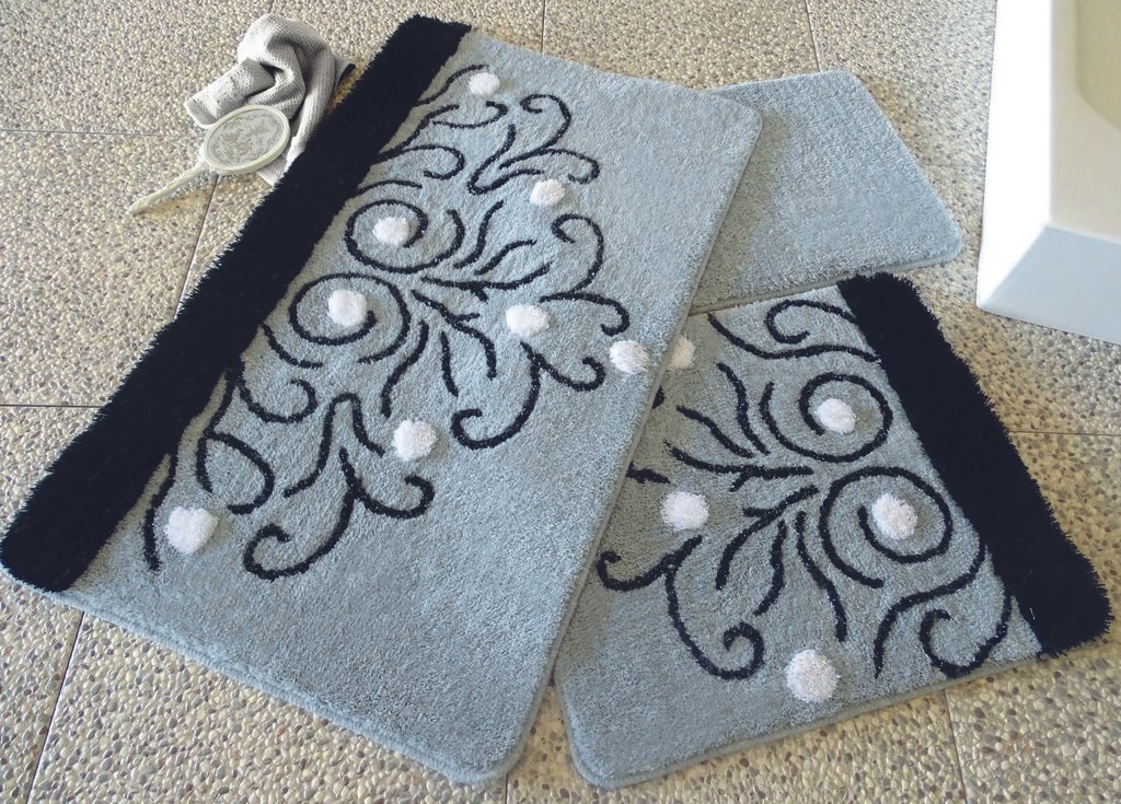 L'essentiel Maison Set akrilnih podmetača za kupatilo Yekta, Sivi