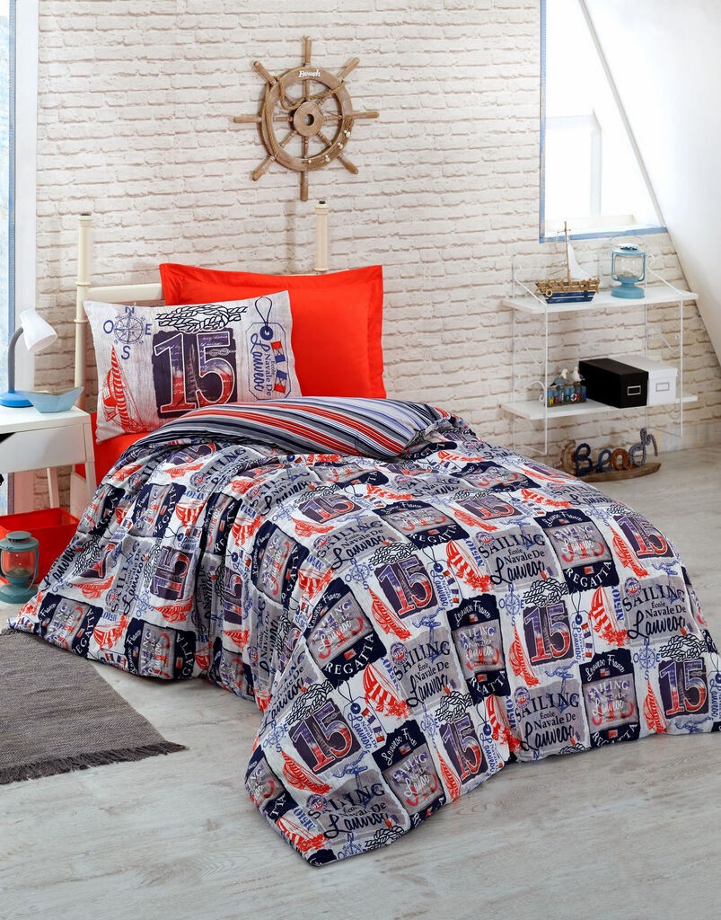 L'essentiel Maison  Set Single dečije posteljine Regatta, 160x220 cm, Teget