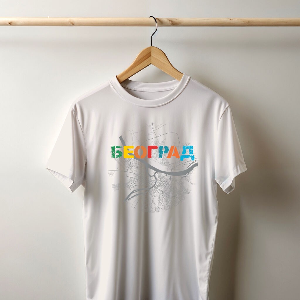 Camiseta Majica sa štampanim printom Cam 198, Muška, Prljavo Bela