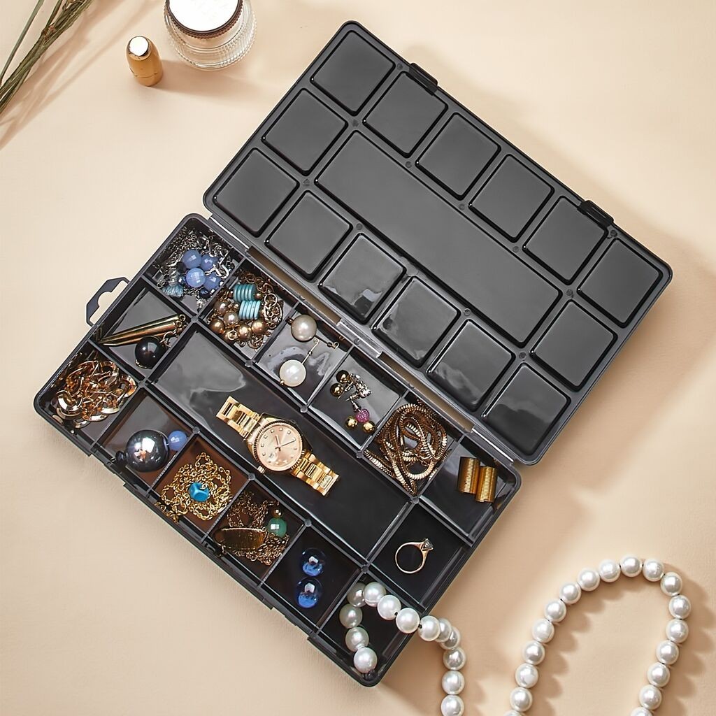 Aberto Design Kutija za nakit ORG-2018, 26x15x3.5 cm, Crna